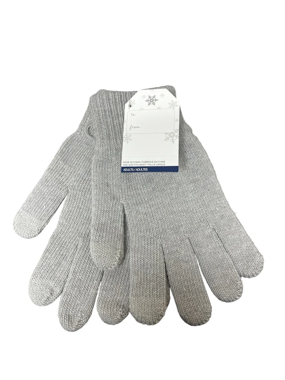 Source Unknown Silver Gray Knit Gloves